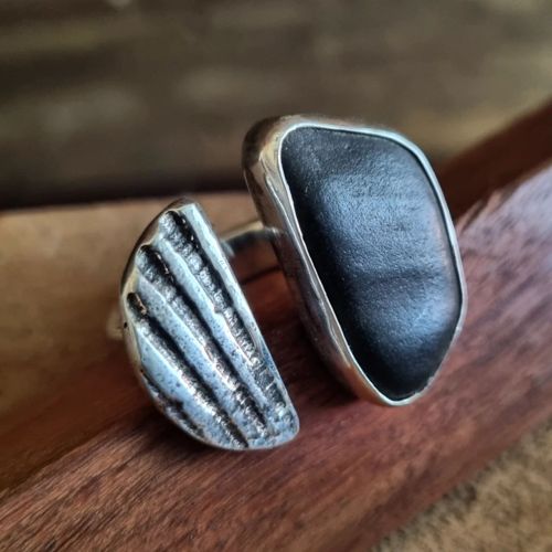 Stone & Silver Rings — detail