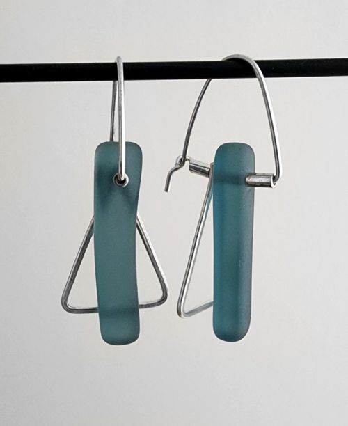 Sea Jewels Triangle Earrings